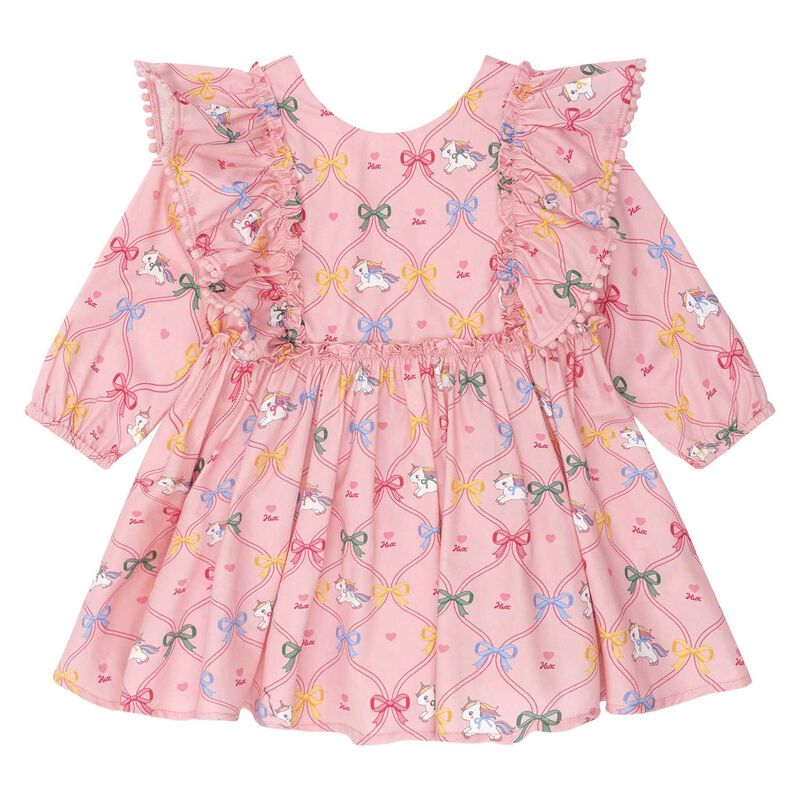 Huxbaby Unicorn Bow Dress 3-5Y image number 0